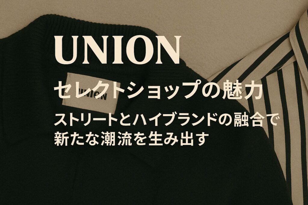 UNIONセレクトショップの魅力:ストリートとハイブランドの融合で新たな潮流を生み出す