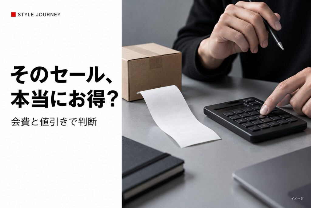 会費と値引きでセールの損得を考える生成イメージ
