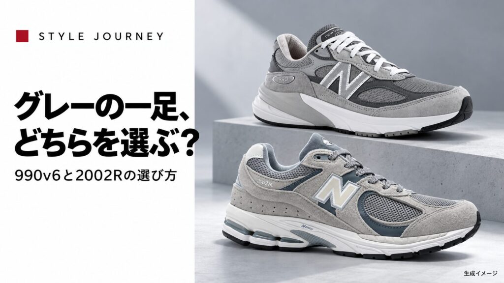 990v6と2002Rの公式画像を参照した比較用の生成イメージ。実物商品写真ではありません